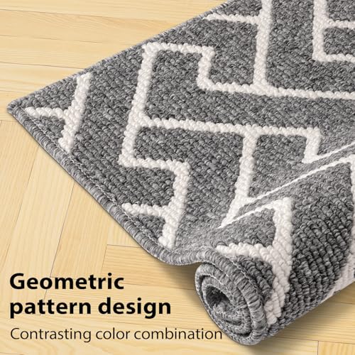 Kitchen Runner Rug (Sliver Grey / 20"x59"+20"x32")