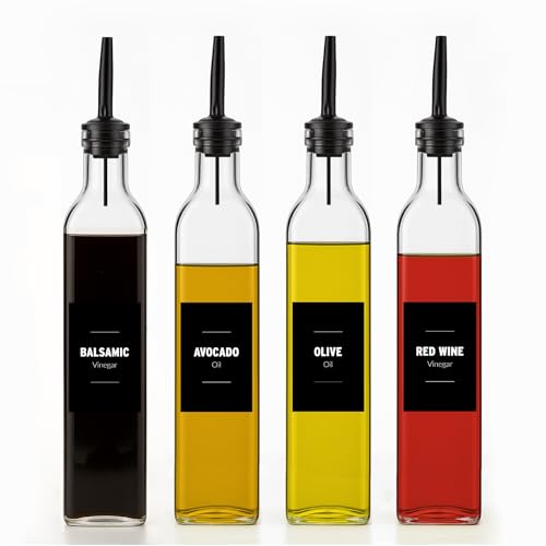 Glass Oil Dispensers Set of 4