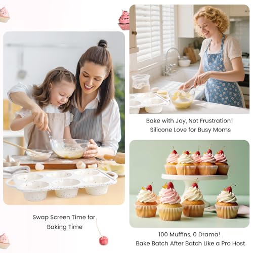 Silicone Jumbo Muffin Pan with Metal Frame (Jumbo: 6cups)