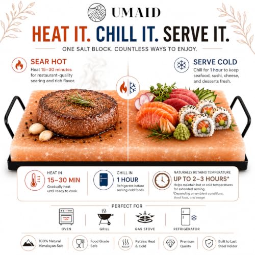 Himalayan Salt Block Cooking Plate 12x8x1.5