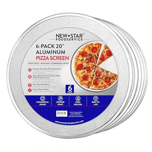 Seamless Aluminum Pizza Baking Screens (20-Inch / Silver)