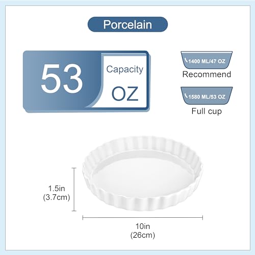 Porcelain Quiche Baking Dish (1 Piece / White)