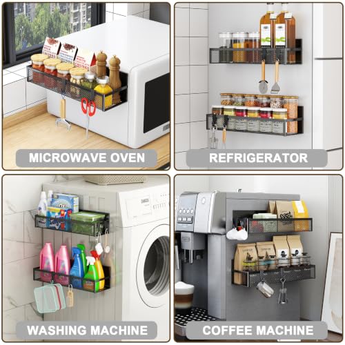 Magnetic Spice Rack for Refrigerator (2 Pack)