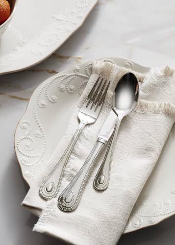 French Perle White Stoneware 16 (16-Piece Dinnerware Set)