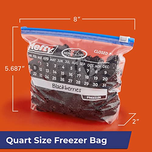 Calendar Slider Freezer Bags (Quart / 35 Count (Pack of 4))