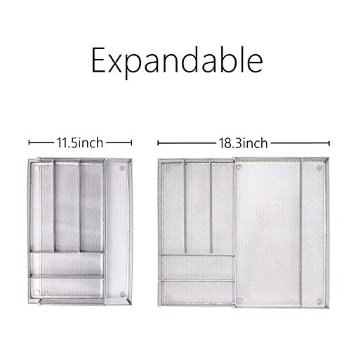 Utensil Drawer Organizer (Silver)