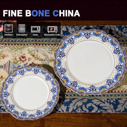 Bone China Dinnerware Sets (Blue-B)