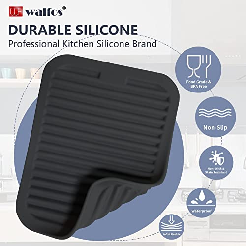 Trivets for Hot Dishes (8.5x11in, 4 Black Rectangle)