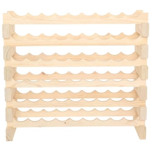 54 Bottle Wine Rack Natural Pine (Natural Pine)