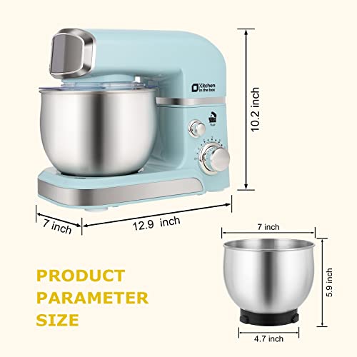 Stand Mixer 3.2Qt Small Electric Food Mixer (Blue)