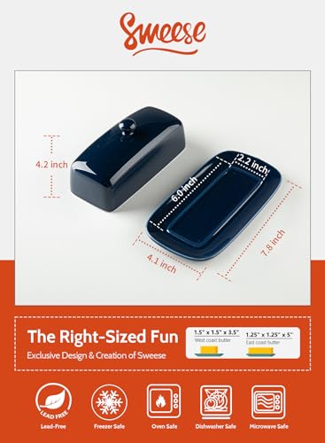 Butter Dish with Lid (Navy)