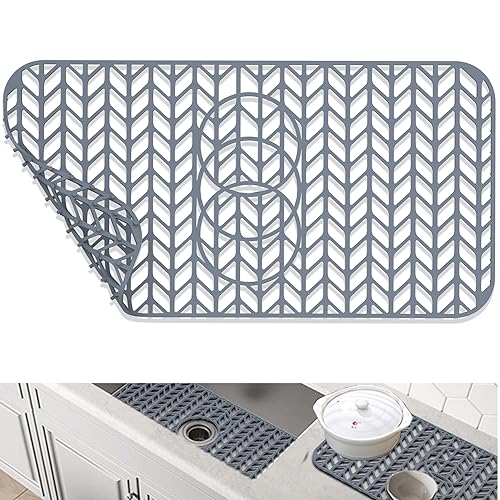 Sink Protectors for Kitchen Sink 19x13 & 24x12.5 & 13x11 & 26x14 & 28x14 & 29x15 (24"x 12.5" 3 Reserved Holes)