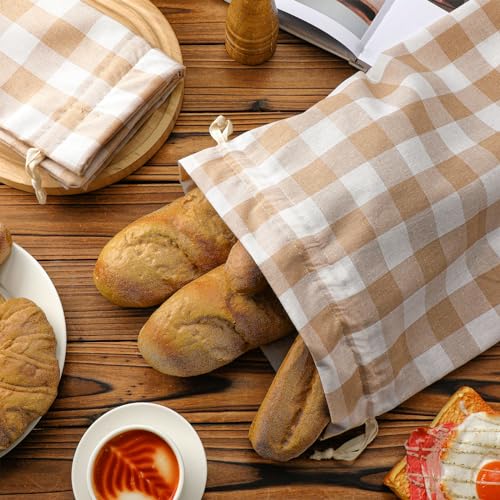2 Pcs Linen Bread Bags Homemade 13x17 Inches (Classic Style)