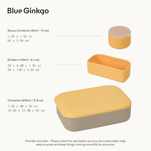 Bento Style Silicone Lunch Box Set (Gray)