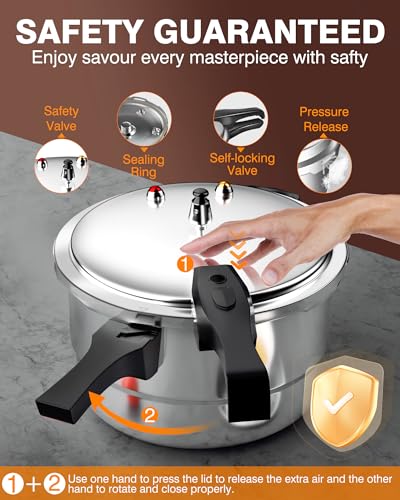8Qt Aluminum Pressure Cooker w (8 Quarts)