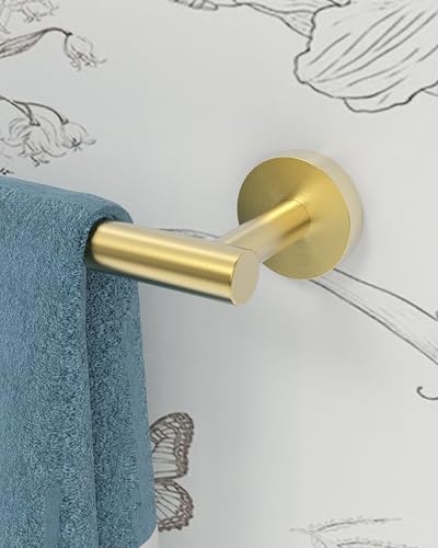 24 Inch Brushed Towel Bar Towel Rack for Bathroom Kitchen Hand Towel Holder Dish Cloths Hanger SUS304 Stainless Steel RUSTPROOF Wall Mount (Brushed Gold / 24 inch(Center to Center))