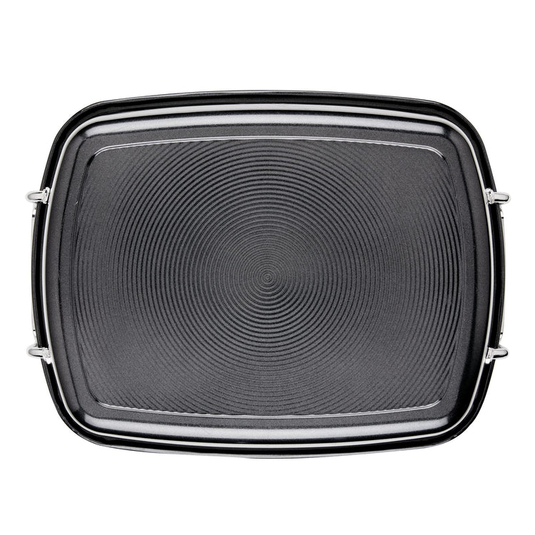 Ultra Lasting Nonstick Roasting Pan with Rack (17 Inch x 13 Inch / Easy Serve Rack)