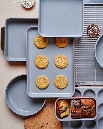 Non Stick Ceramic Medium Baking Sheet Duo (Slate / 2x Medium 10" x 15")