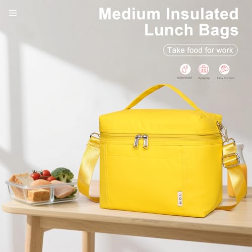 NOL 8L Insulated Lunch Bag for Women (Yellow / Medium (8 Liters))