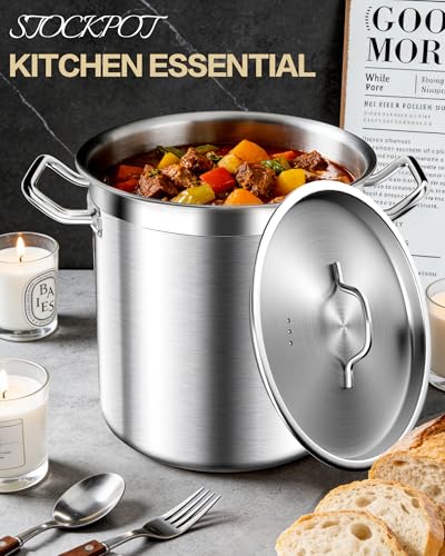 20 Quart Soup Pot with Lid (20 Quarts)