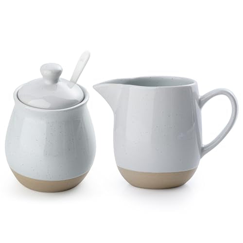 10oz Sugar Bowl & 13oz Creamer Set (Cream & Sugar Set / Light Gray)