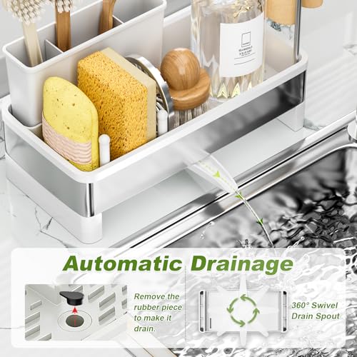 Stainless Steel Sink Caddy (B-white)