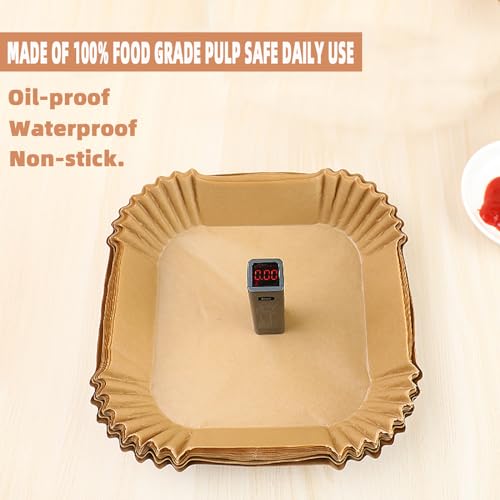 Air Fryer Liners Disposable (9'' Square for 5-8QT)