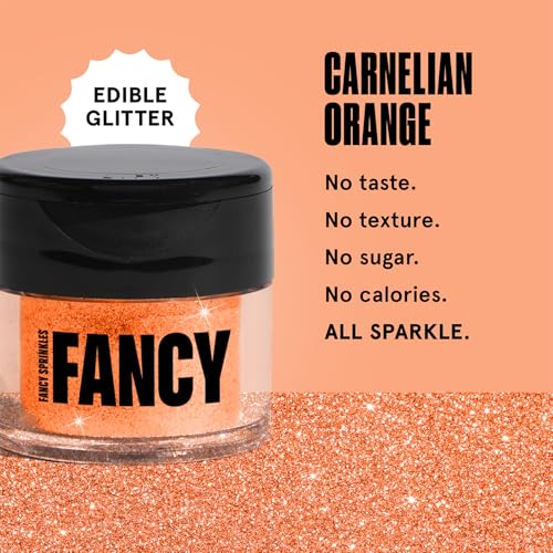 Carnelian Orange Edible Glitter Luster Dust 4gm (1 Pack / Carnelian Orange)