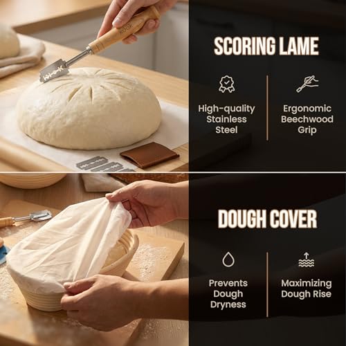 Banneton Bread Proofing Set (Oval & Round Deluxe Set)