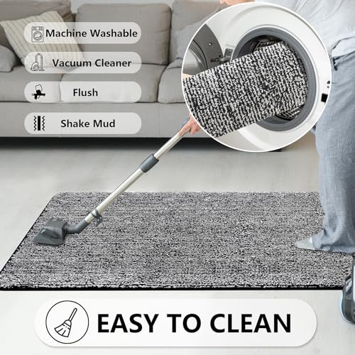 Indoor Door Mat (Black / 2'8" x 3'4" (Rectangular))