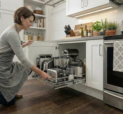 Heavy Duty Pull Out Cabinet Organizer (30"W x 21"D)