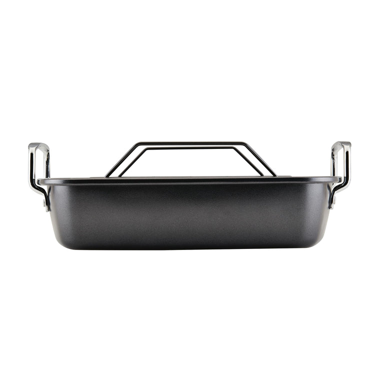 Ultra Lasting Nonstick Roasting Pan with Rack (17 Inch x 13 Inch / Easy Serve Rack)