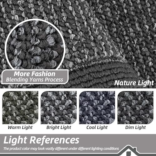 Kitchen Rugs Set of 2 (Charcoal / 20"x32"+20"x48" (Rectangular))