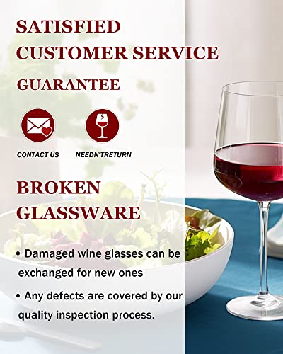 17 oz Lead Free Wine Glasses Set of 4 (Wine Glasses / 4 Count (Pack of 1))