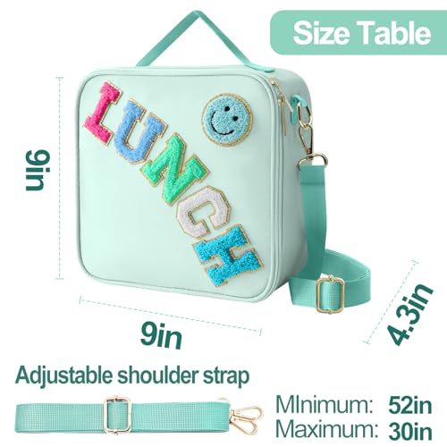 Insulated Lunch Bag With Adjustable Shoulder Strap (Green)