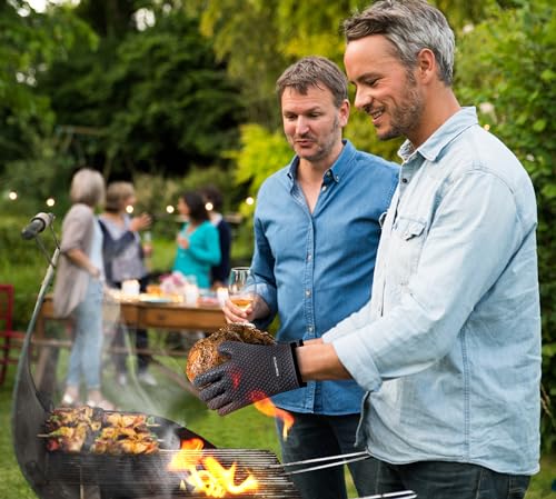 S Silicone Smoker BBQ Gloves (Classic Gray / Small)