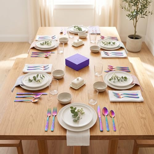 30 Piece Rainbow Silverware Set for 6 (Rainbow / 30-Piece)