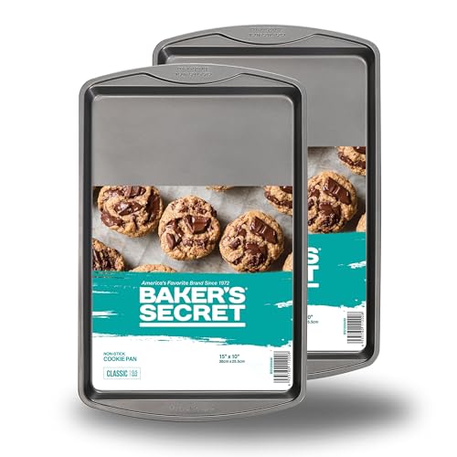 Nonstick Cookie Sheets 15in baking area (2x Medium 15" x 11")
