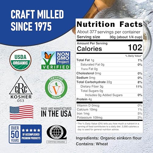 Organic Einkorn Flour (25 LB)
