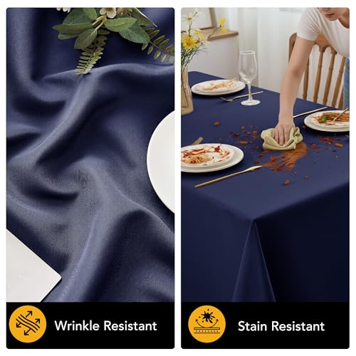 6 Pack Navy Blue Tablecloths for Square Tables (Navy Blue / 70x70 In, 6 Pack)