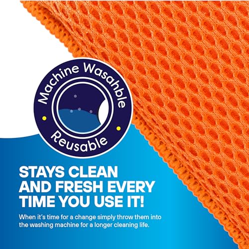 Reusable Sponges for Dishes (Orange)