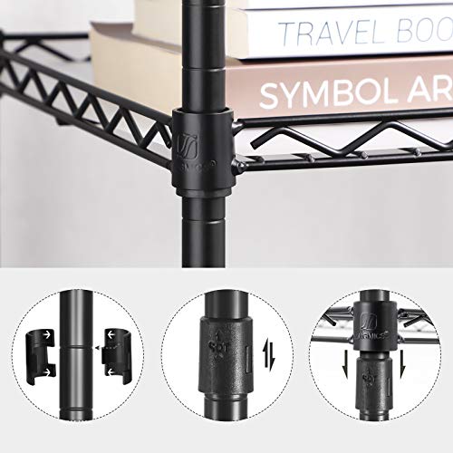 4 Tier Bathroom Shelf (Ink Black + Translucent / 4 Tiers (11.8"W))