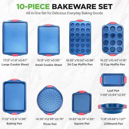 10 Piece Nonstick Bakeware Set (10-Piece Set)