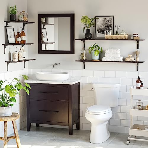 Long Wall Shelves (Espresso / 55.1 Inch)