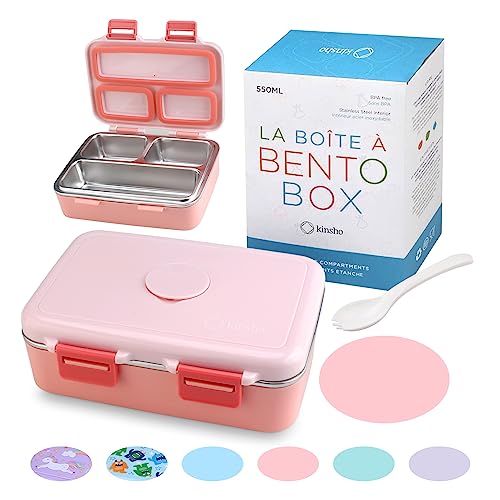 Small Stainless Steel Bento Box Lunch Container (Gentle Pink)