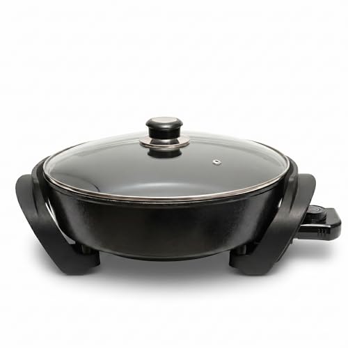 Round Electric Skillet with Lid (Round)
