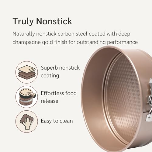 9 inch Springform Pan Nonstick (Champagne Gold / 9'' Springform Pan)