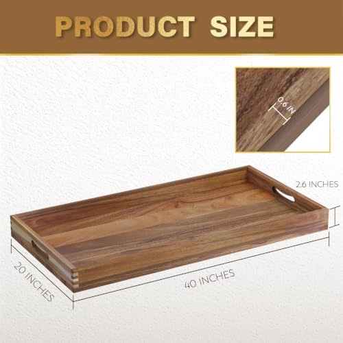 Extra Large Ottoman Tray (40" x 20" x 2.6" / Brown)