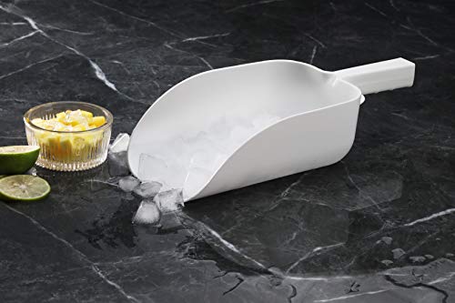 Polycarbonate Plastic Utility Ice Scoop (64 oz. / White)
