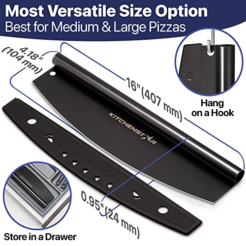 16 Inch Pizza Cutter Rocker Blade (16 Inch / Black)